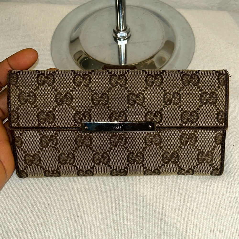 Authentic Gucci  Wallet trifold Vintage GG - Picture 6 of 14